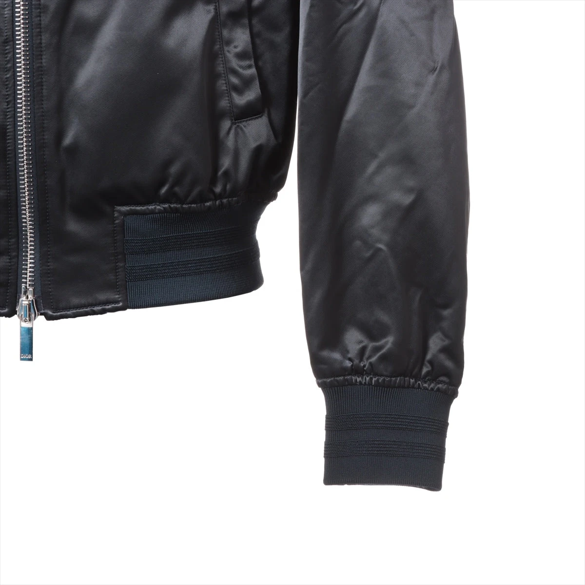 ディオール ナイロン ブルゾン 46 メンズ ブラック×ネイビー