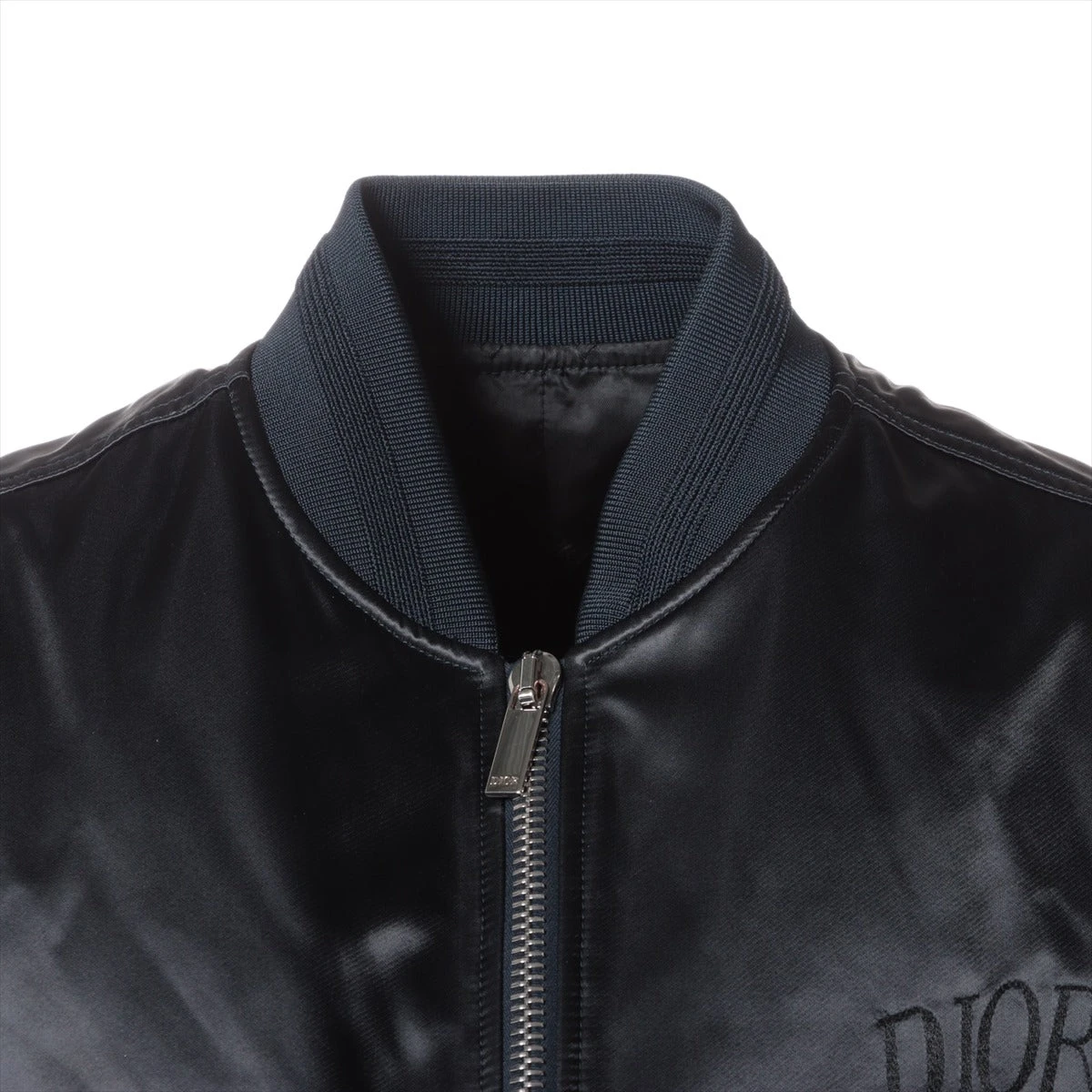 ディオール ナイロン ブルゾン 46 メンズ ブラック×ネイビー