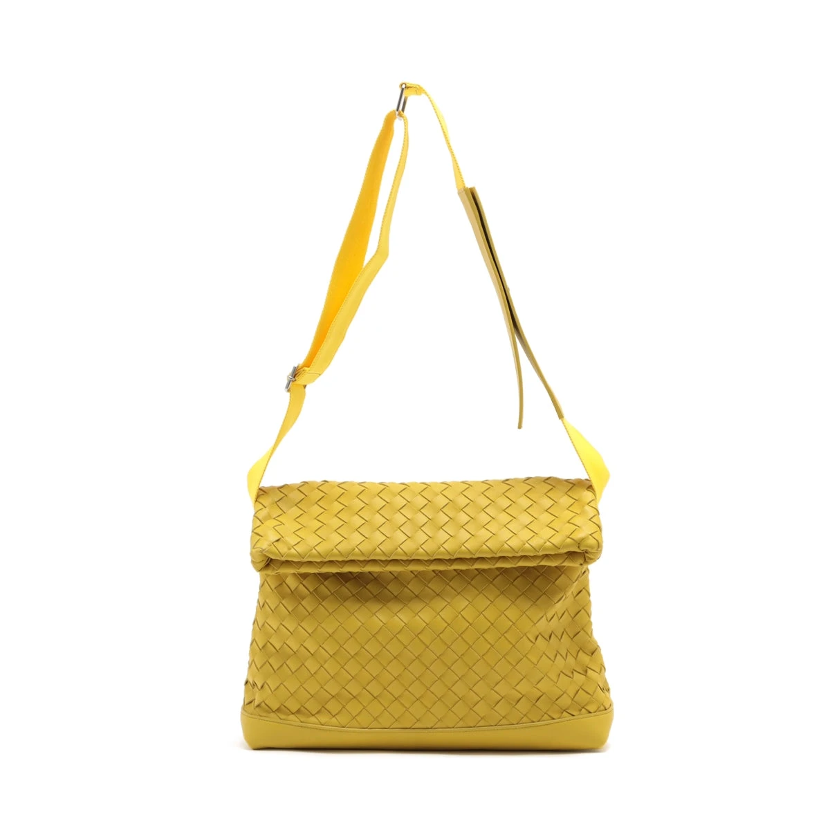 BOTTGAVENETA イントレチャート ハンドバッグ　イエロー レザー ボッテガヴェネタ ミニトートバッグ イエロー イントレチャート