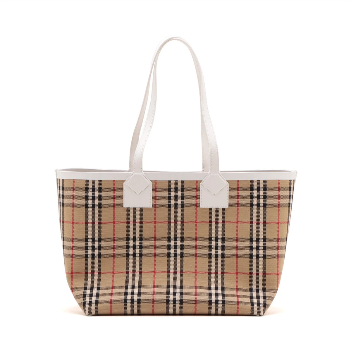 バーバリーロンドン】ノバチェック柄トートバッグ イタリア製 ヌメ革