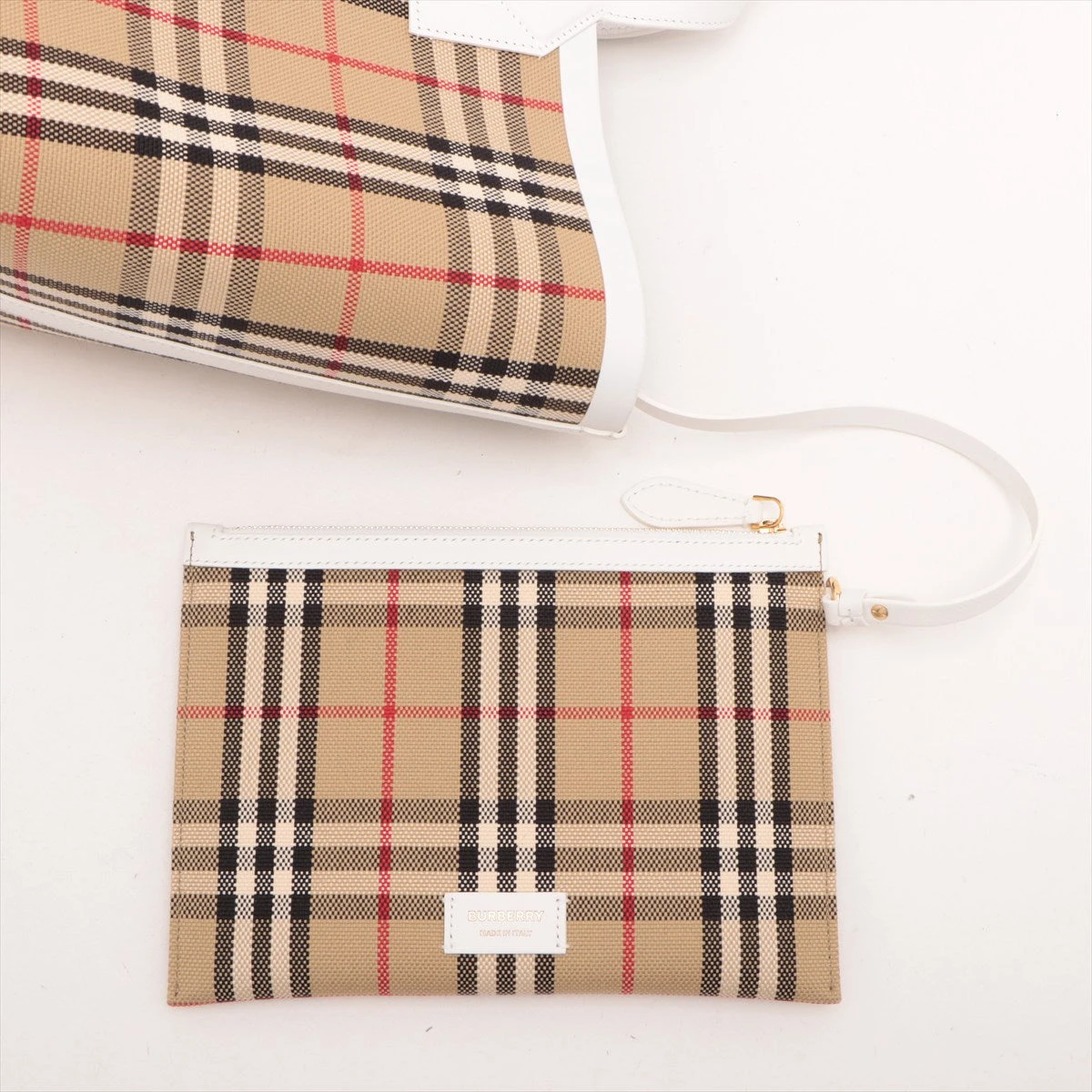 Burberry ノバチェック柄 デザインクリアトートバッグ