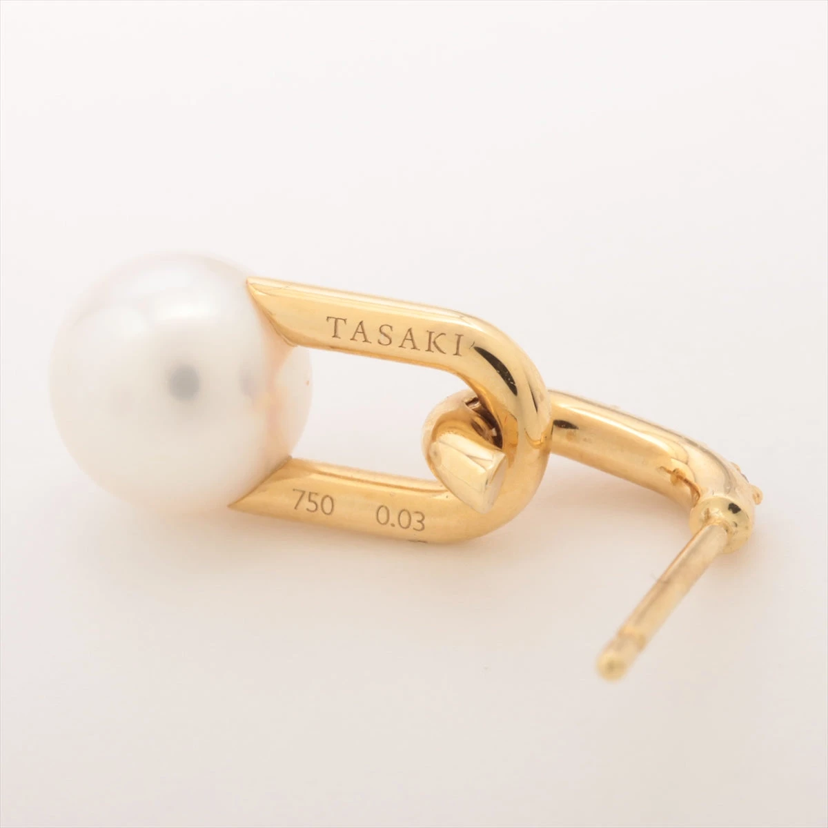 美品 タサキ 現行 ア ファイン バランスパールピアス 750 k18 YG 72819_7.jpg
