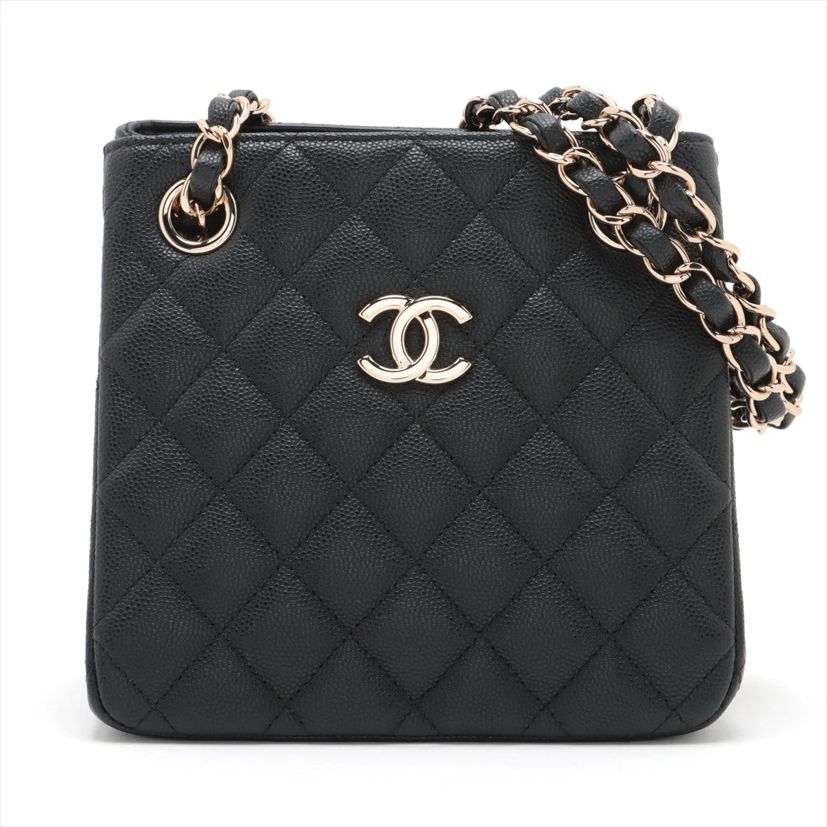 シャネル マトラッセ キャビアスキン チェーンショルダーバッグ