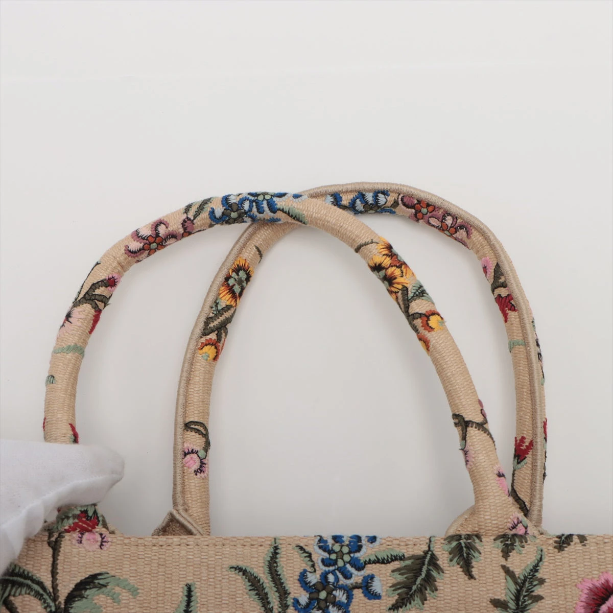 クリスチャンディオールブックトート ミディアム 花束刺繍