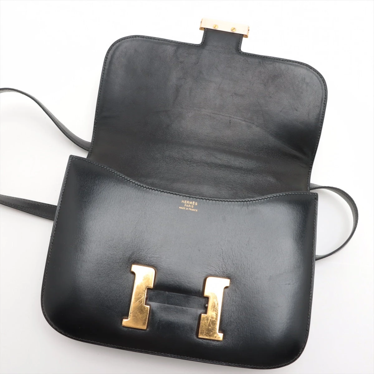 HERMESエルメス コンスタンス ボックスカーフ ゴールド金具 ベルトブラック HERMES エルメス ベルト コンスタンス BOXカーフ-トゴ NOIR-GOLD