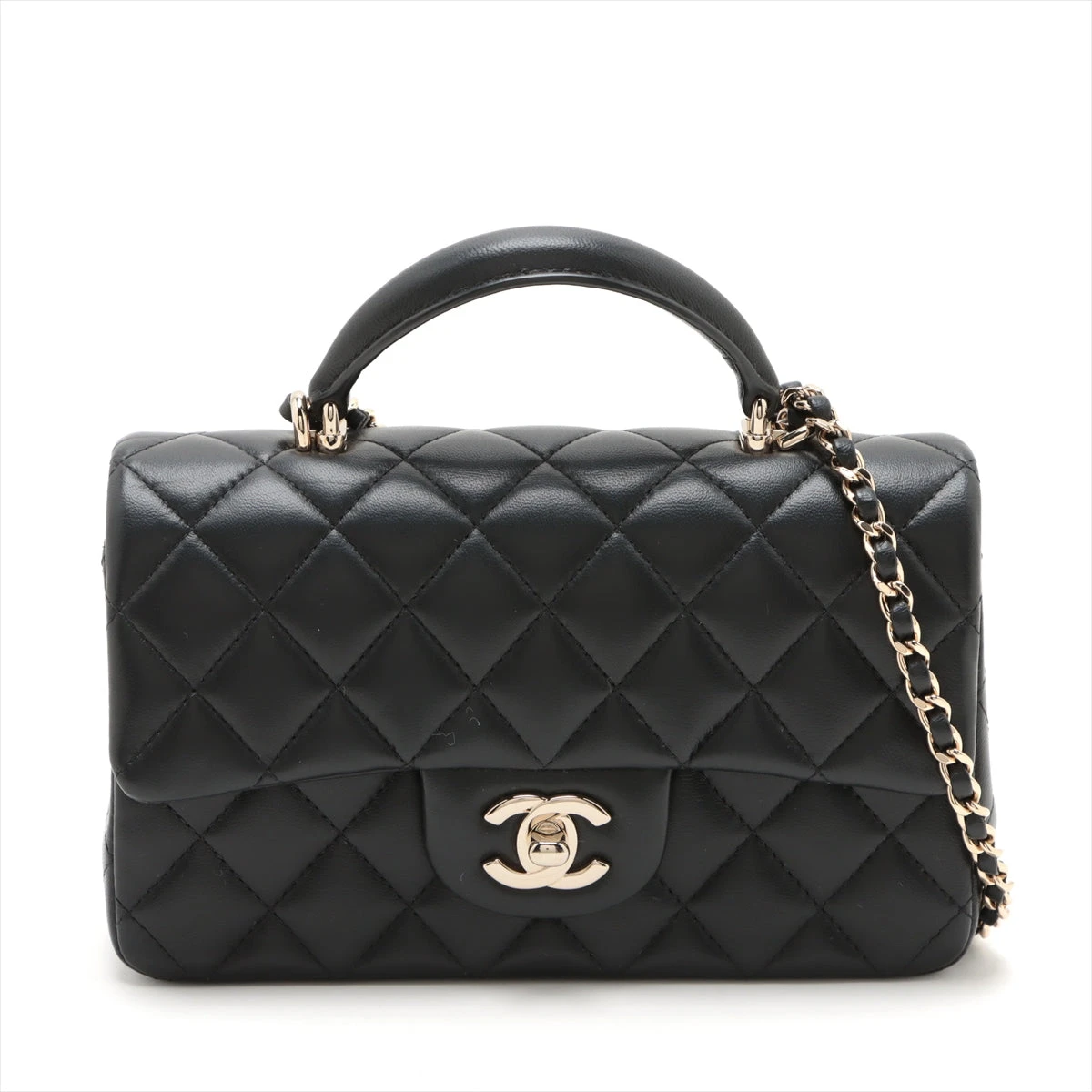シャネル 19 マトラッセ ラムスキン 2way ショルダーバッグ CHANEL シャネル 19 マトラッセ 2WAY ショルダーバッグ ネイビー