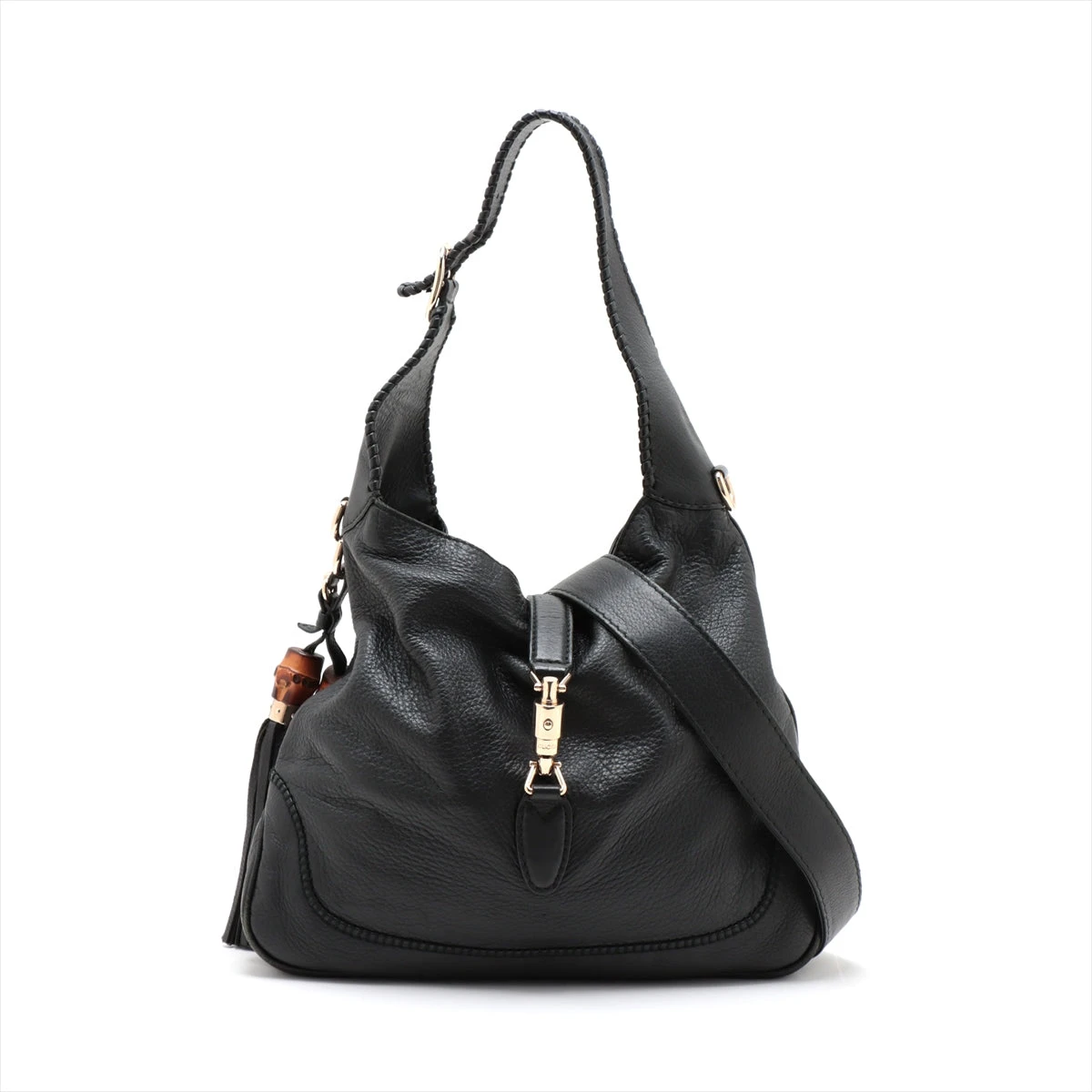 グッチ ニュージャッキー レザー 2WAYショルダーバッグ ブラック