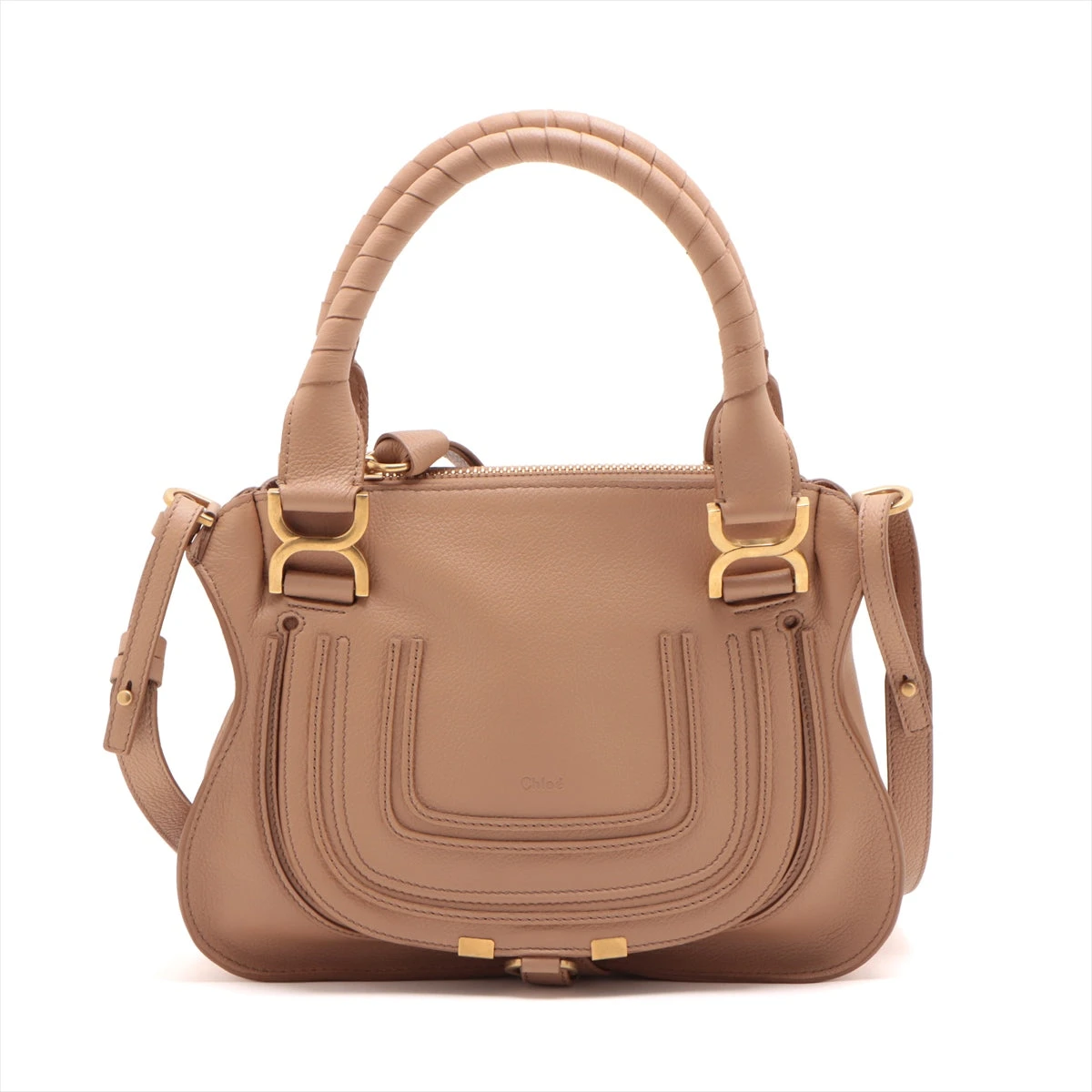 クロエ マーシー レザー 2WAYハンドバッグ ベージュ A3046961｜中古