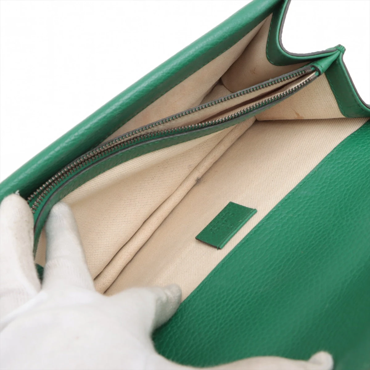 グッチ ディオニュソス レザー チェーンショルダーバッグ グリーン