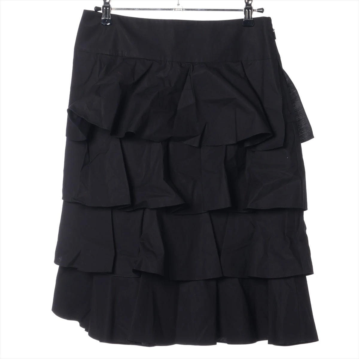 フェンディ 18年 コットン スカート 40 レディース ブラック FQ7064  