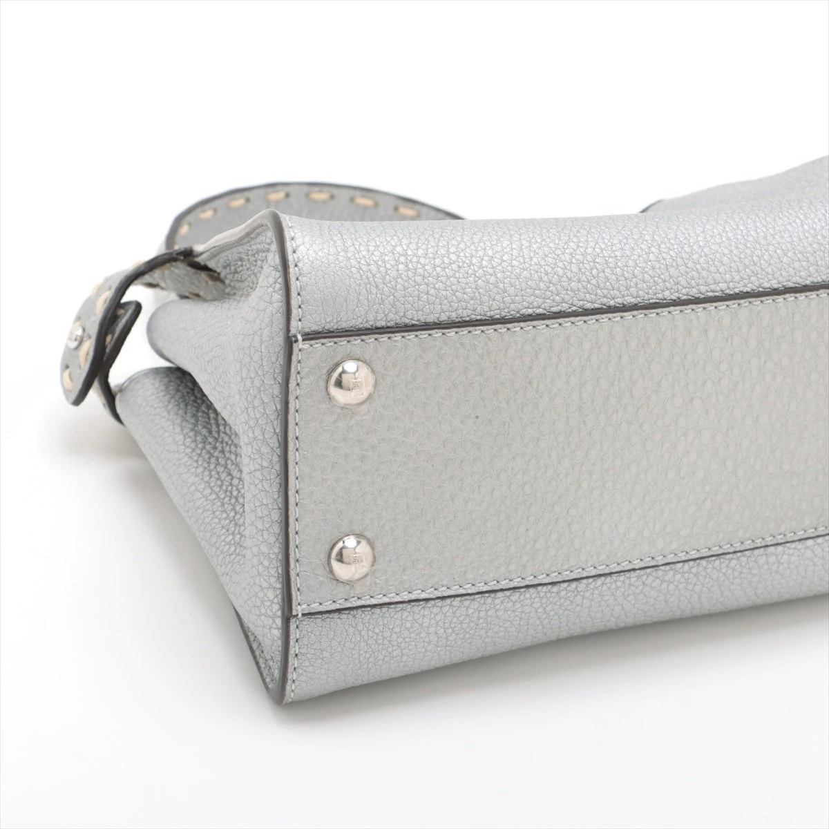 FENDI ピーカブー ミニ セレリア レザー ハンドバッグ グレージュ