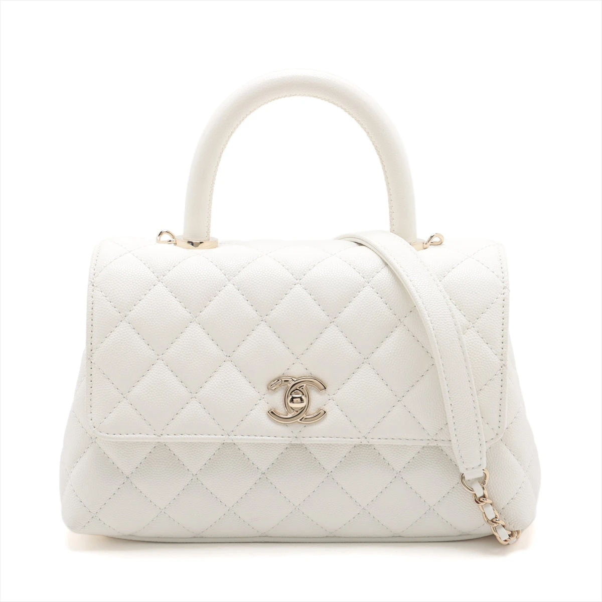 シャネル ココハンドル24 XS キャビアスキン 2WAYハンドバッグ