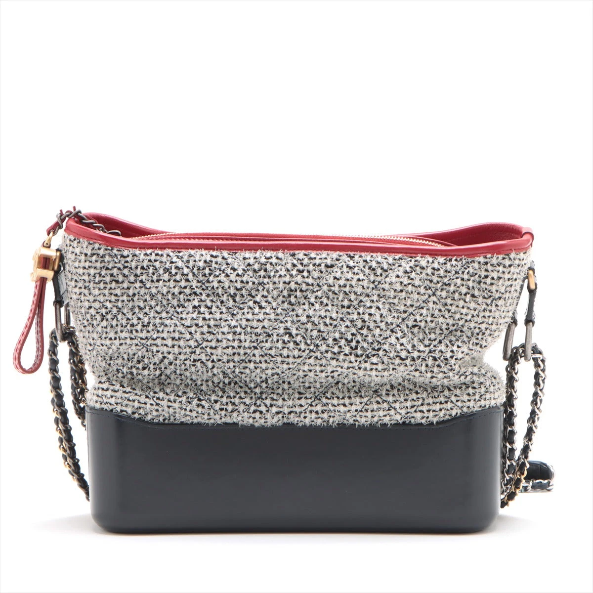 シャネル(CHANEL) ガブリエル チェーン ショルダーバッグ 24番台 シャネル ガブリエル ドゥ シャネル ツイード×レザー チェーン
