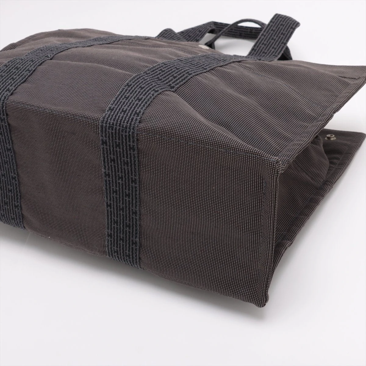 エルメス エールライン トート GM ハンドバッグ キャンバス グレー  