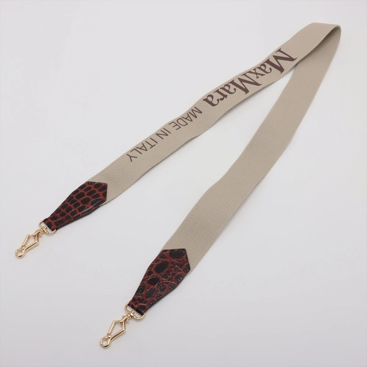 マックスマーラ✨️ 2WAY クロコ型押し ブラウン レザー ショルダーバッグ マックスマーラ クロコ型押し 2WAYショルダーバッグ ブラウン