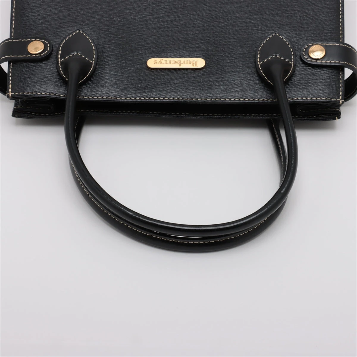 【美品】バーバリーズレザーハンドバッグ 極美品✨バーバリーズ レザー ハンドバッグ ノバチェック ゴールド金具