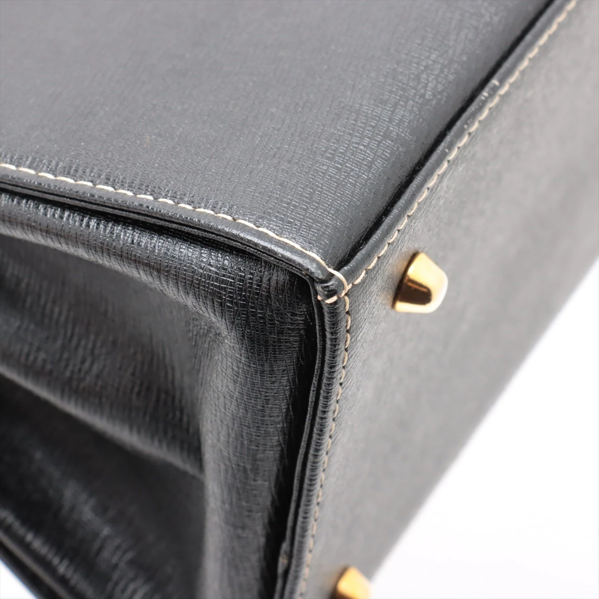 【美品】バーバリーズレザーハンドバッグ バーバリーズ ロゴ レザー ハンドバッグ ブラック A3280632｜中古