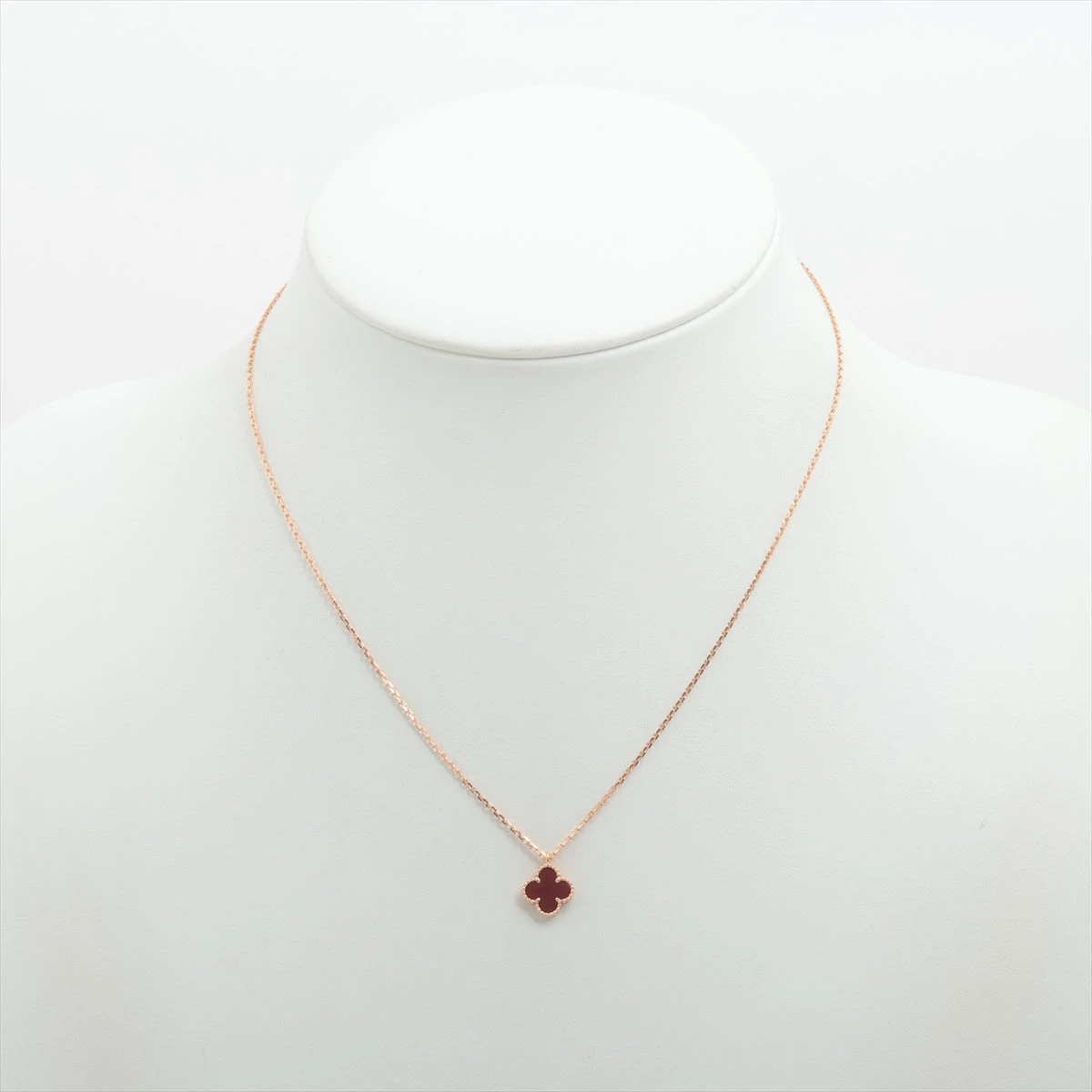 ヴァンクリーフ＆アーペルスウィートアルハンブラ カーネリアンネックレス スウィート アルハンブラ ペンダント 18K ローズ ゴールド