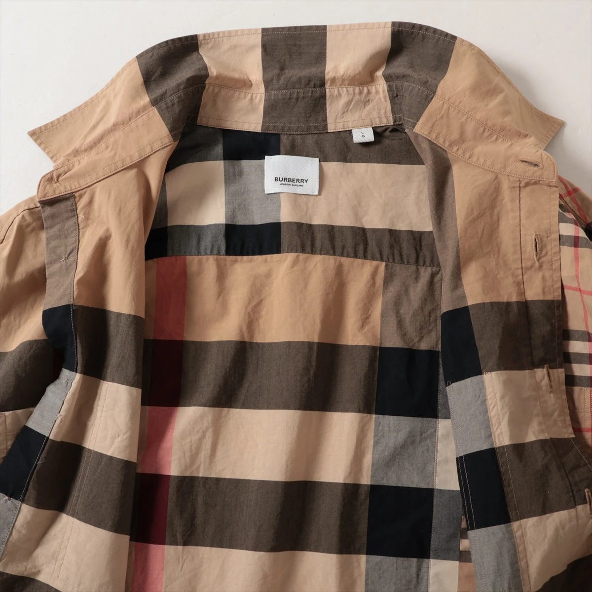 美品✨Burberry テーラード メガチェック ベージュ 綿