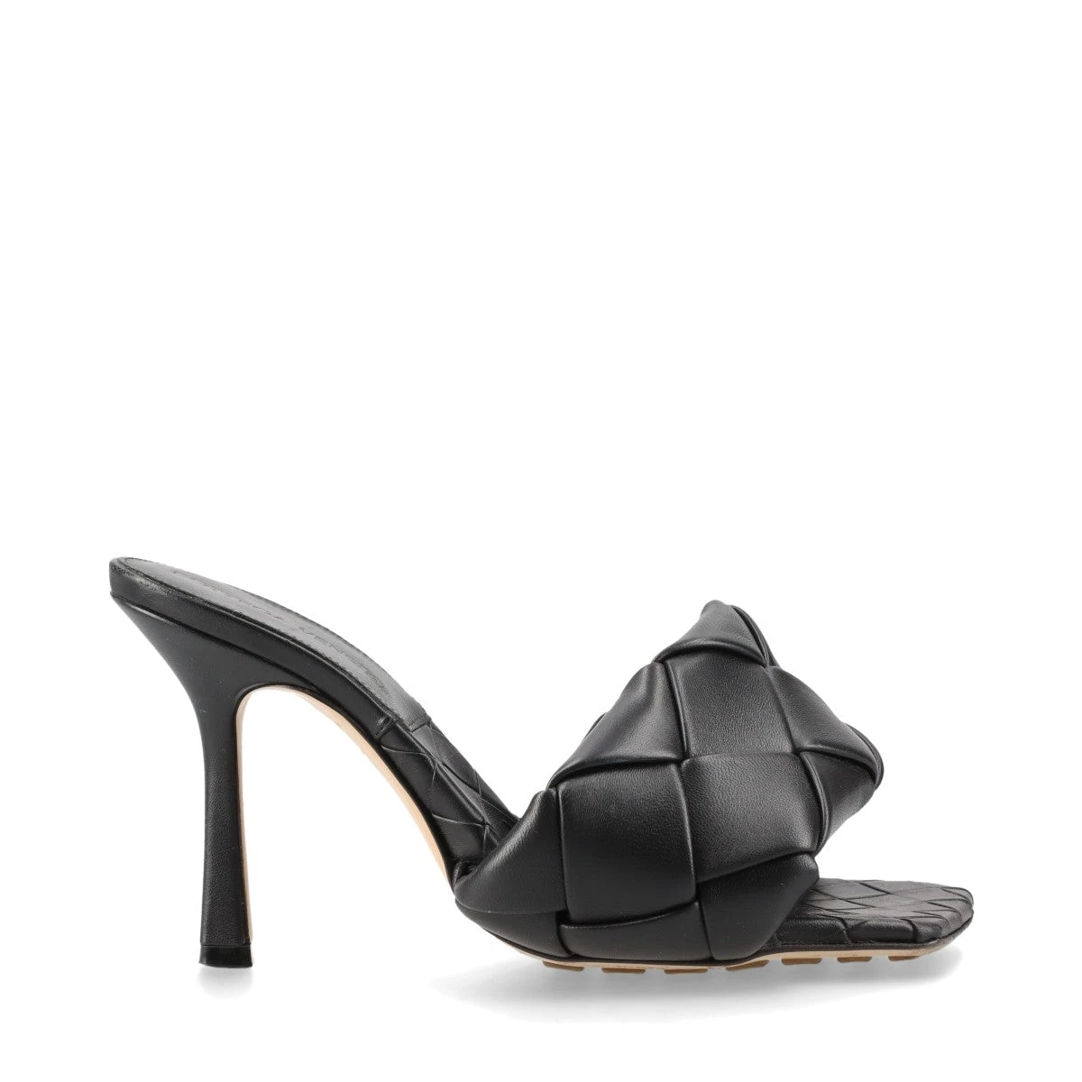 ボッテガヴェネタ リド レザー サンダル 34 1/2 レディース ブラック