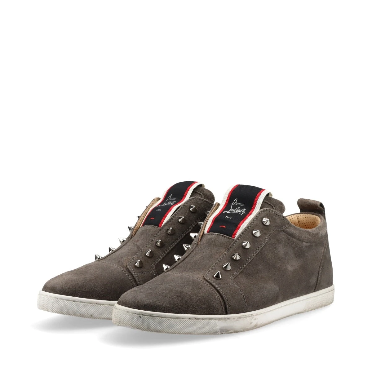 クリスチャンルブタン スパイクスタッズ スエード スリッポン 42 1/2  