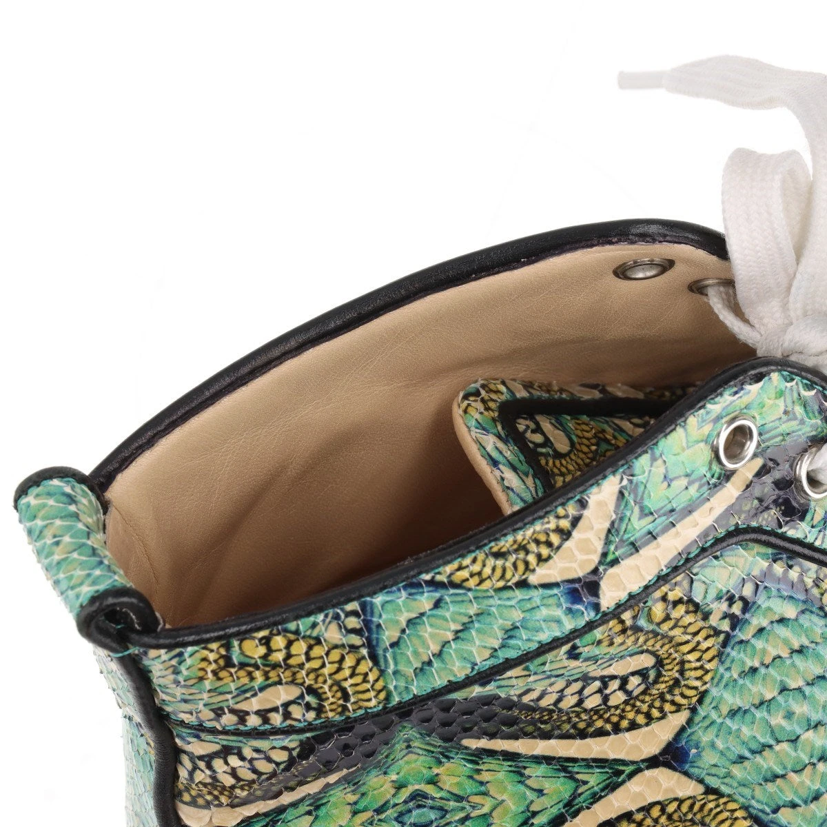 クリスチャンルブタン レザー×パイソン ハイカットスニーカー 42