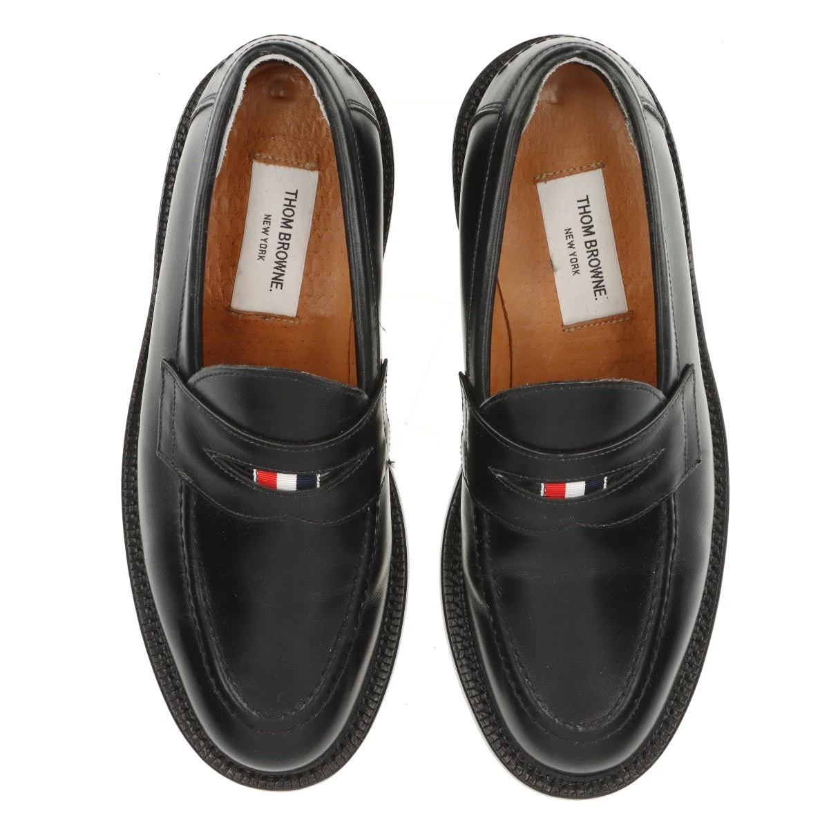 黒レザー ローファー　トムブラウン トムブラウン レザー ローファー US6 メンズ ブラック コイン