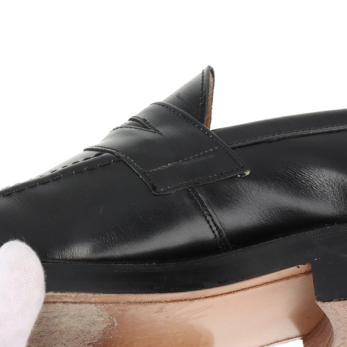 トムブラウン レザー ローファー US6 メンズ ブラック コイン