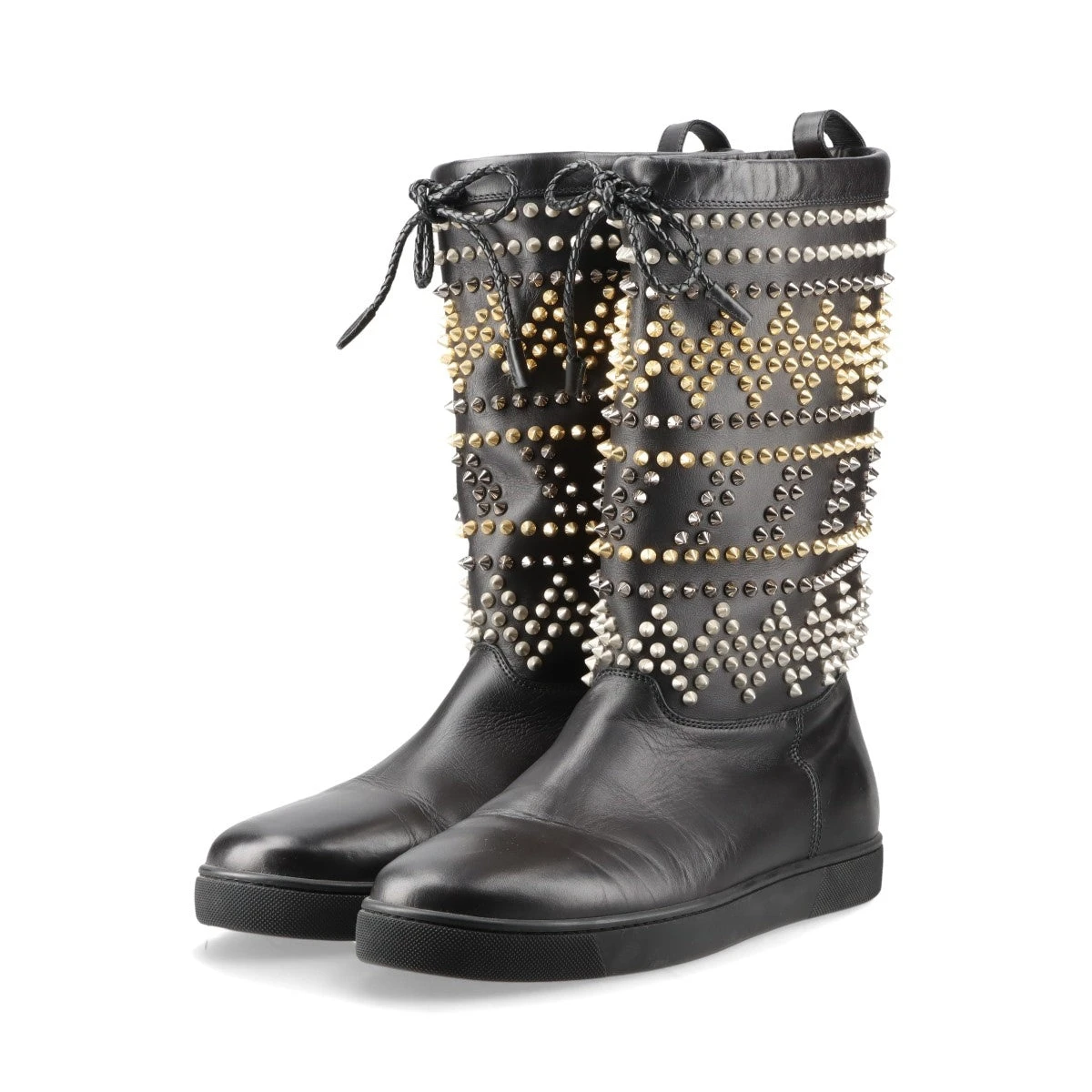 ソ*ア様 クリスチャンルブタンブーツ　38　ムートン クリスチャンルブタンファーブーツ 38