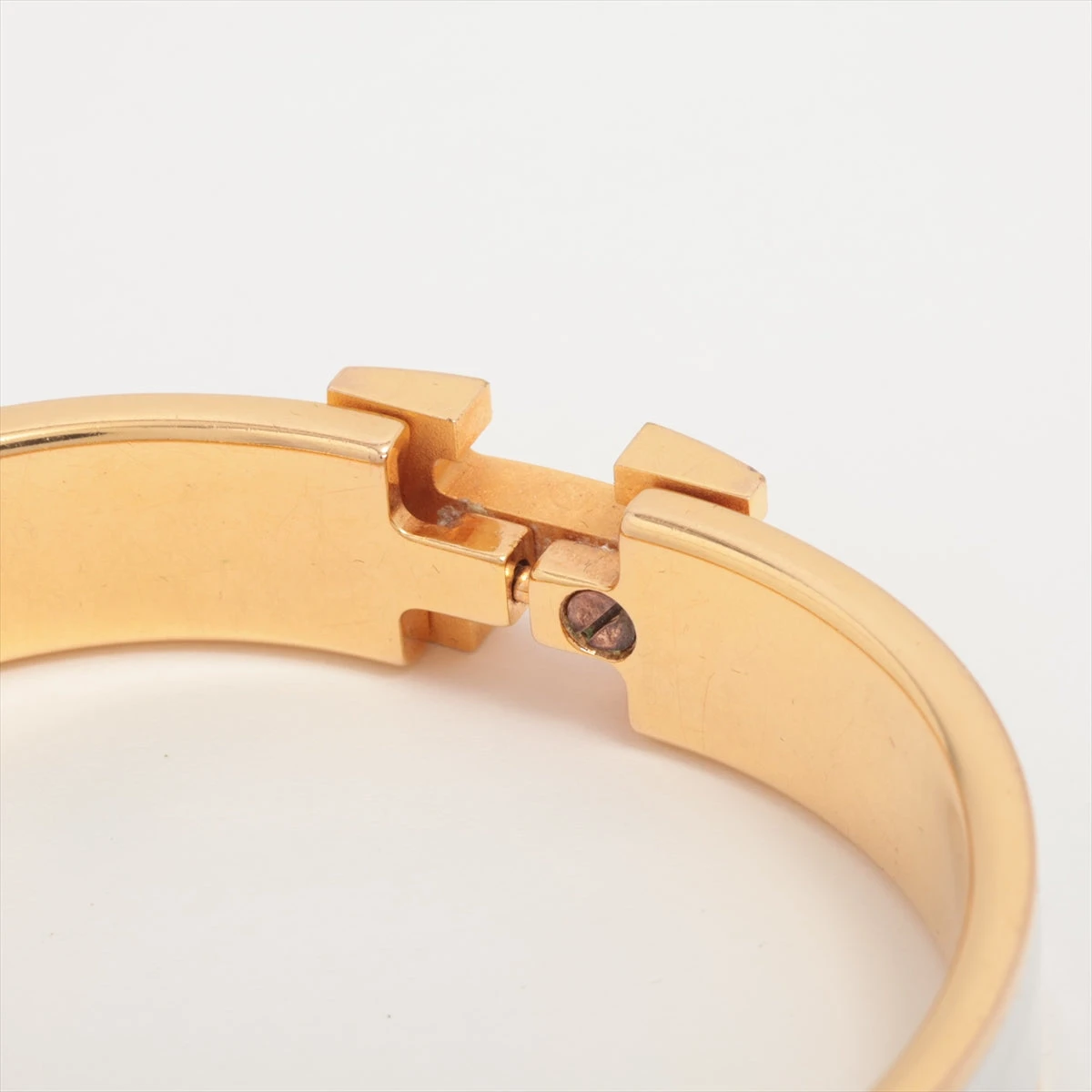 エルメス クリックHファン バングル GP ゴールド×ホワイト