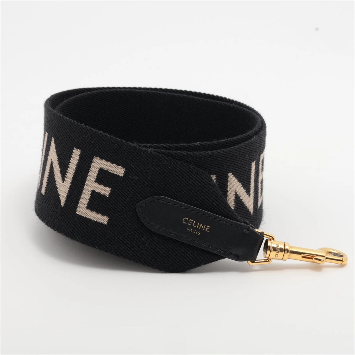 CELINE ショルダーストラップ ブラックキャンバス