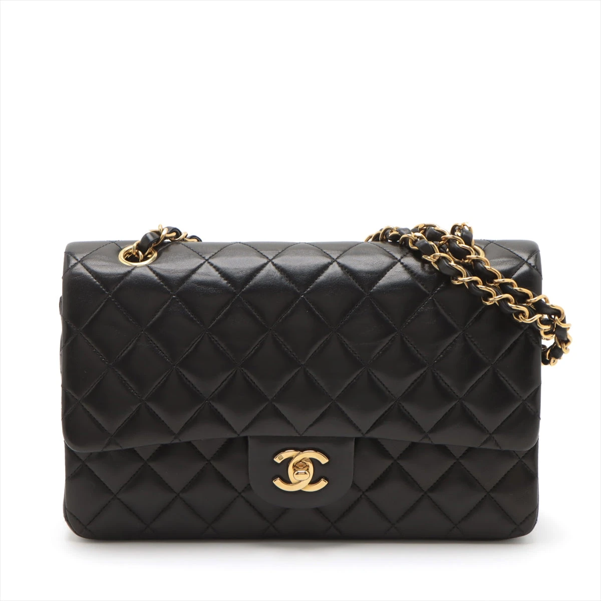 CHANEL ラムスキン　マトラッセ25ダブルフラップダブルチェーン シャネル マトラッセ25 ラムスキン ダブルフラップ ダブルチェーン