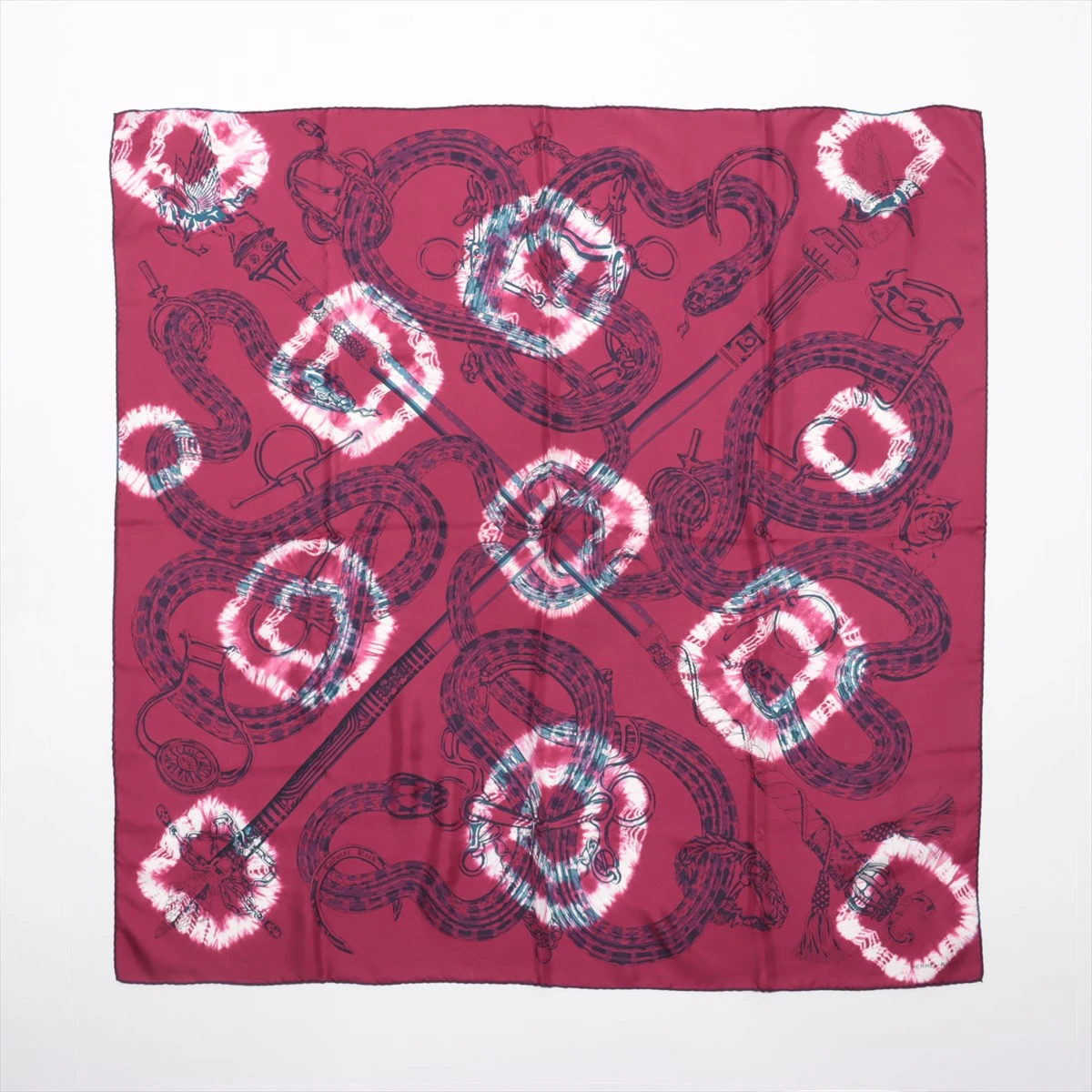 美品 エルメス カレ100 スカーフ Caducee Rock 黄 ユニセックス 美品 エルメス カレ100 スカーフ Caducee Rock 黄 ユニセックス