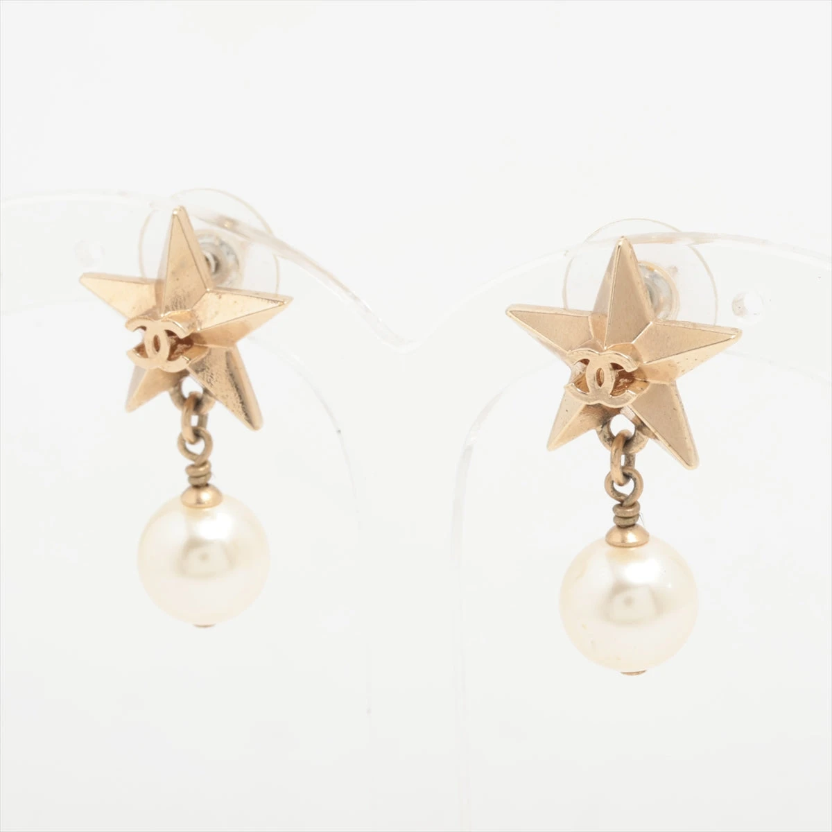 CHANEL/シャネル ココマーク スターピアス A17C ゴールド CHANEL シャネル A17C ココマーク スター パール ピアス