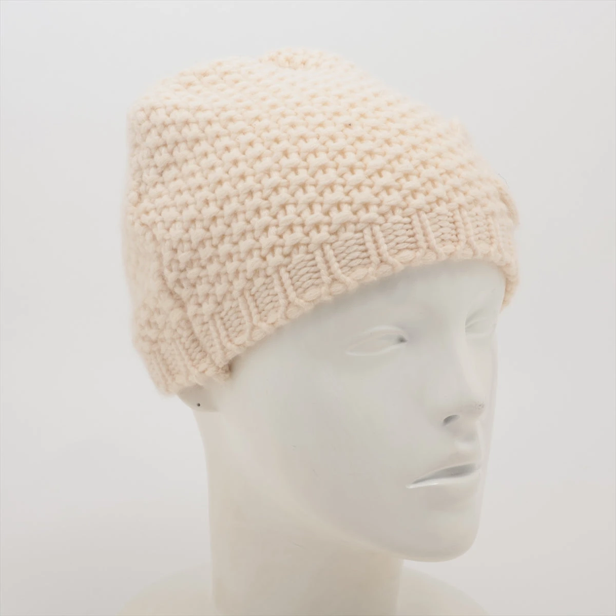 シャネル スポーツライン ニットキャップ カシミヤ アイボリー