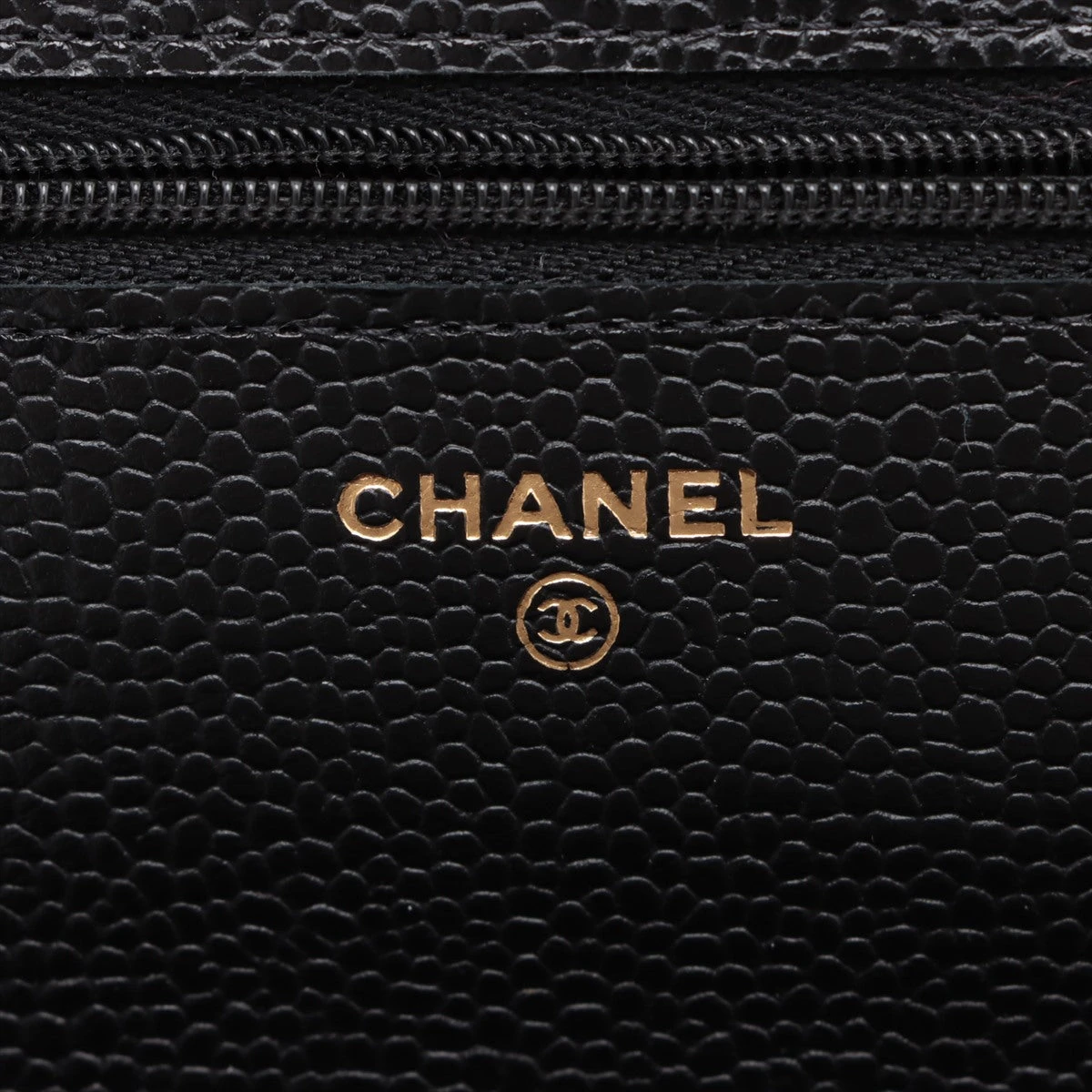 【CHANEL】チェーンウォレット/ブラック/ゴールド金具 CHANEL シャネル マトラッセがま口チェーンウォレット ブラック
