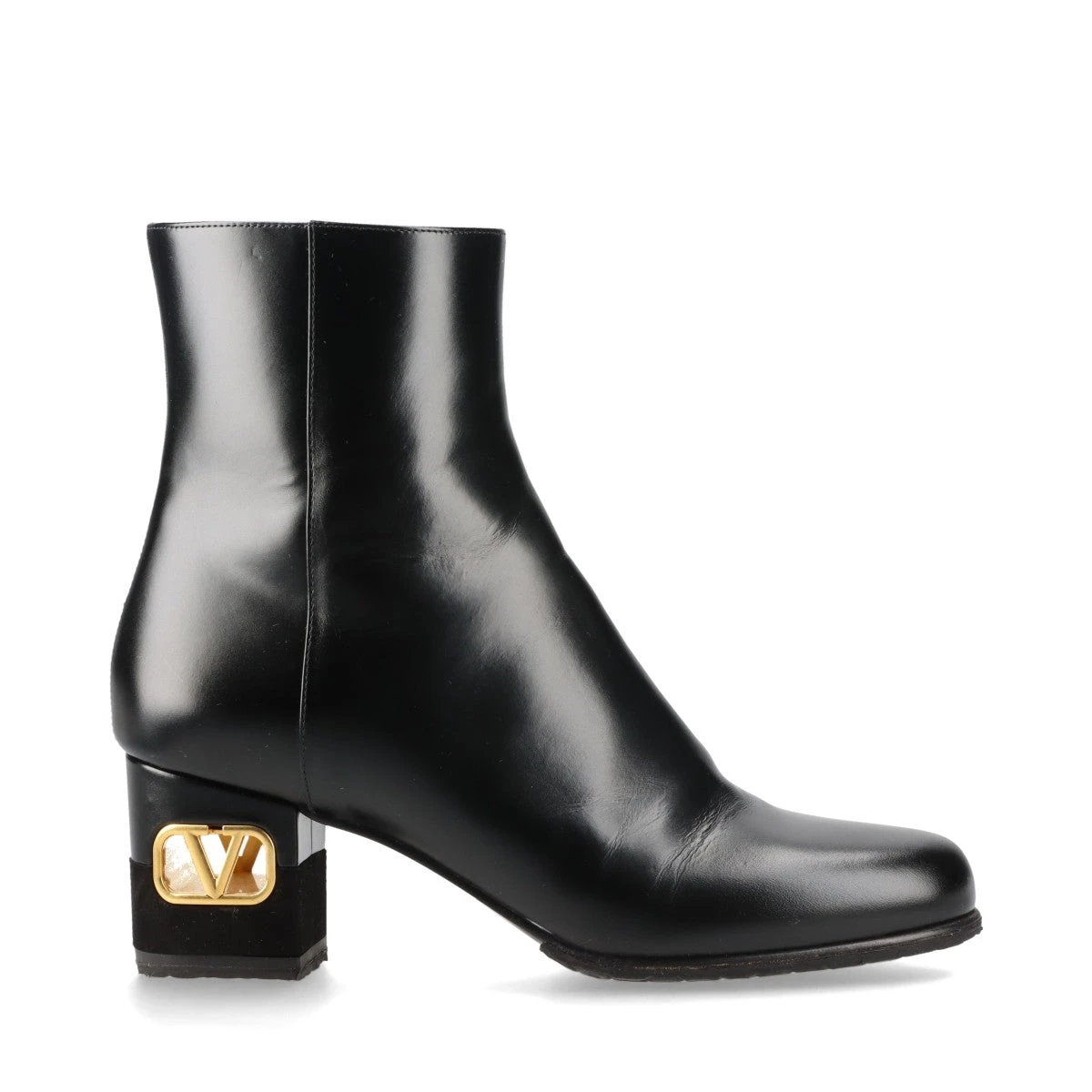 美品✨️ ヴァレンティノガラヴァーニ サイドロゴ レディース 24.5cm相当 ヴァレンティノガラヴァーニ ヘリテージ レザー ショートブーツ