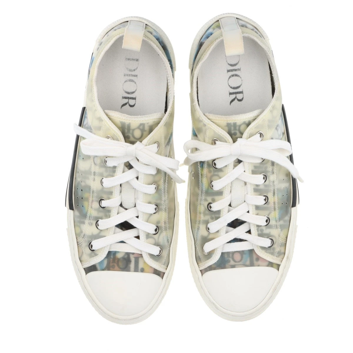 Dior スニーカー ホワイト　41 ディオール B23 ファブリック ハイカットスニーカー 41 メンズ