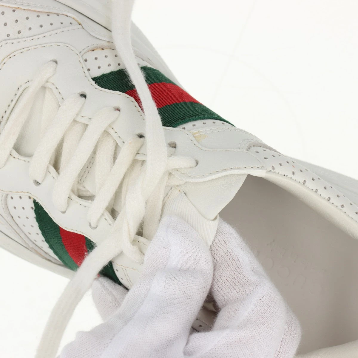 GUCCI グッチ インターロッキングG ブラック/ホワイト レザー スニーカー グッチ インターロッキングG 24SS レザー×ファブリック