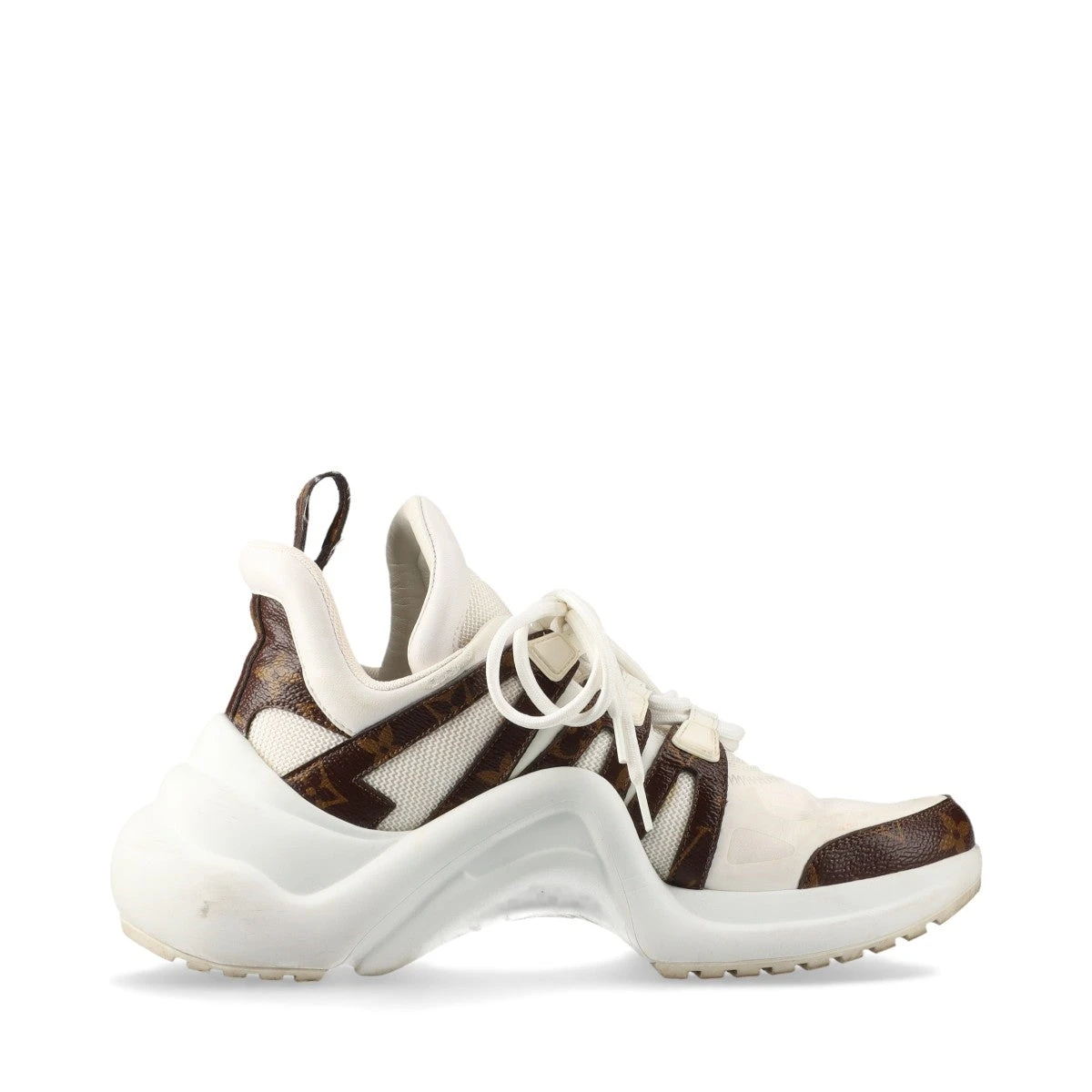 ヴィトン LVアークライトライン 18年 メッシュ×レザー スニーカー 37 1