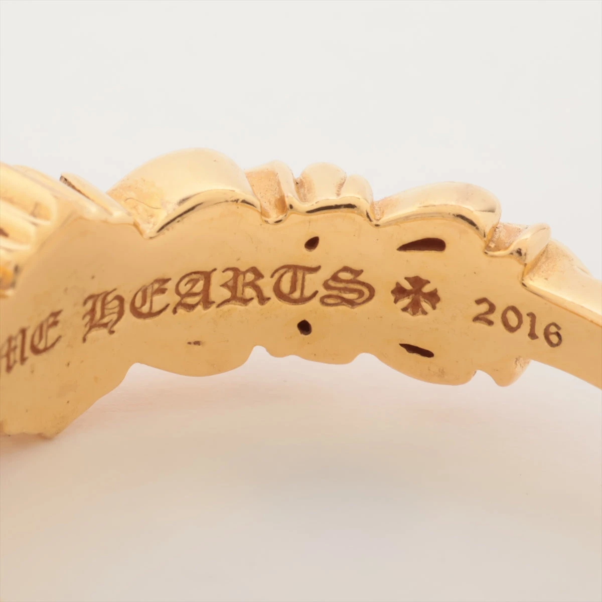 クロムハーツ ベビークラシックダブルフローラルクロス リング 22k 8.7