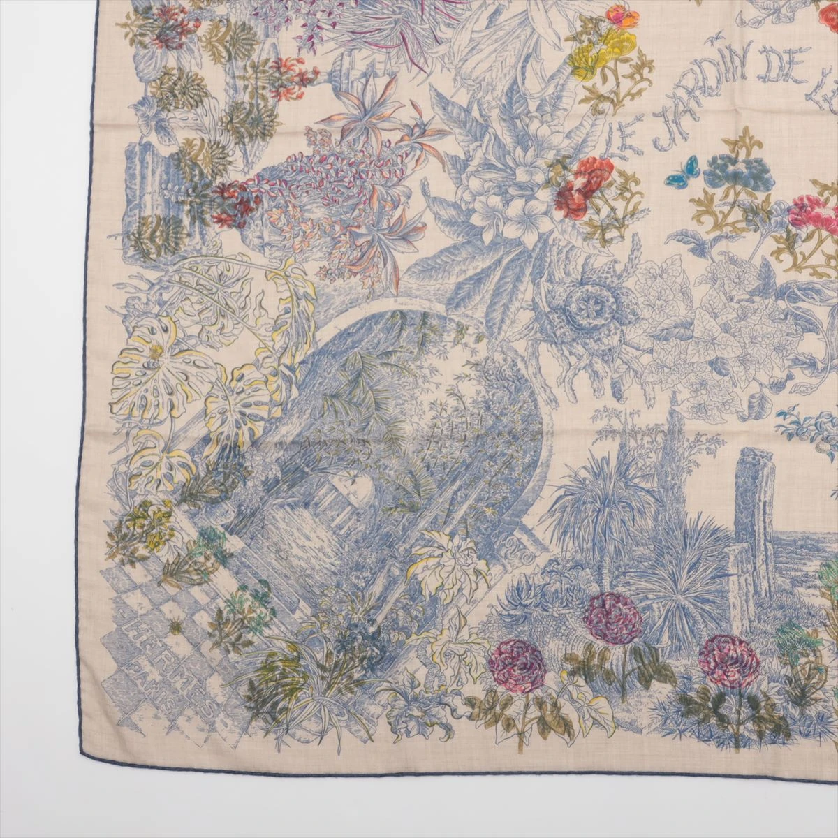HERMES エルメス 【美品】Le Jardin de Leila レイラの庭 カシミヤ  