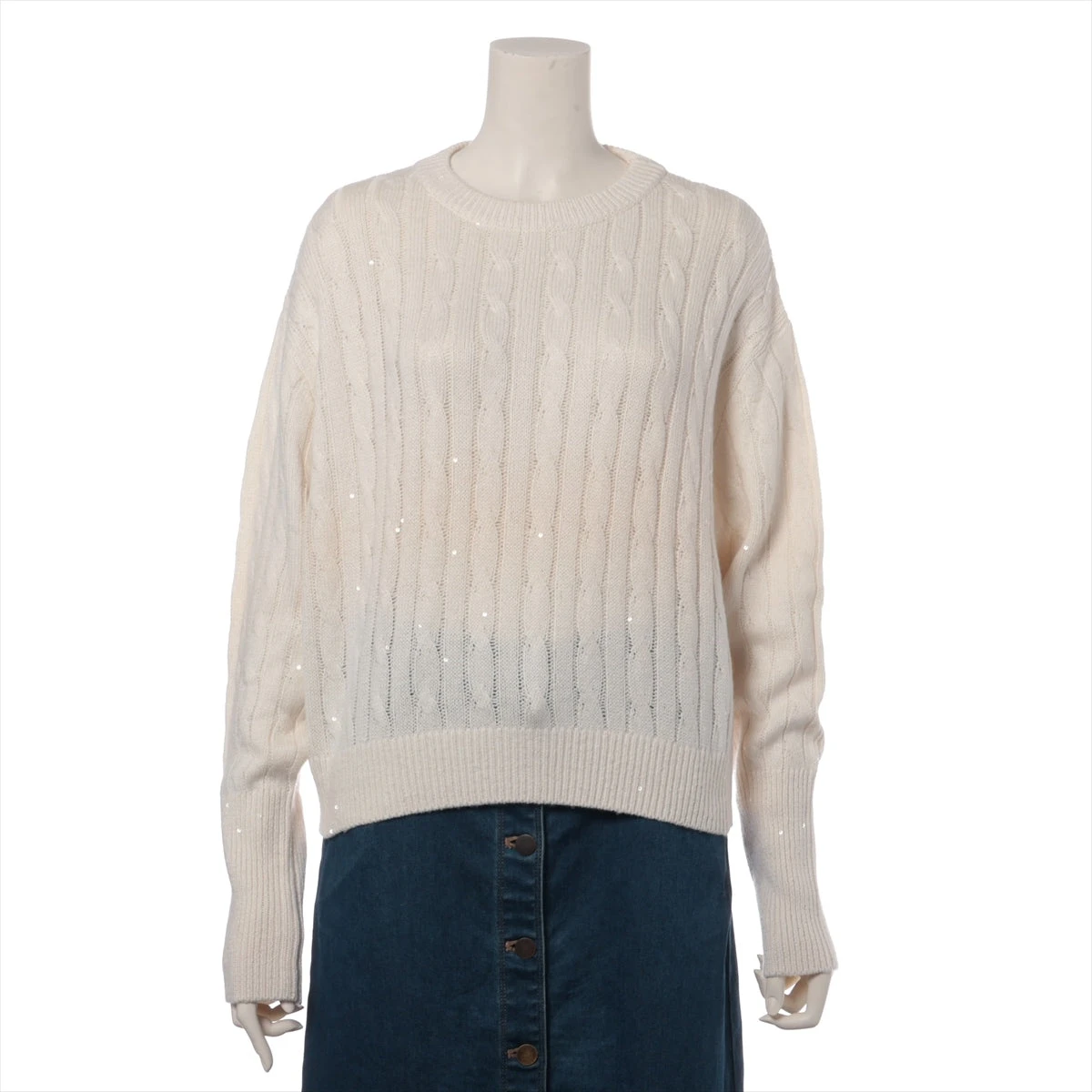 スーパーセール 半額タイムセール ブルネロクチネリ カシミヤ×シルク ニット XS レディース トップス