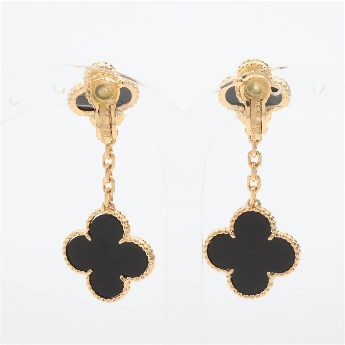 ヴァンクリーフ＆アーペル ヴィンテージ アルハンブラ イヤリング オニキス Van Cleef ＆ Arpels 美品 ヴァンクリーフ & アーペル