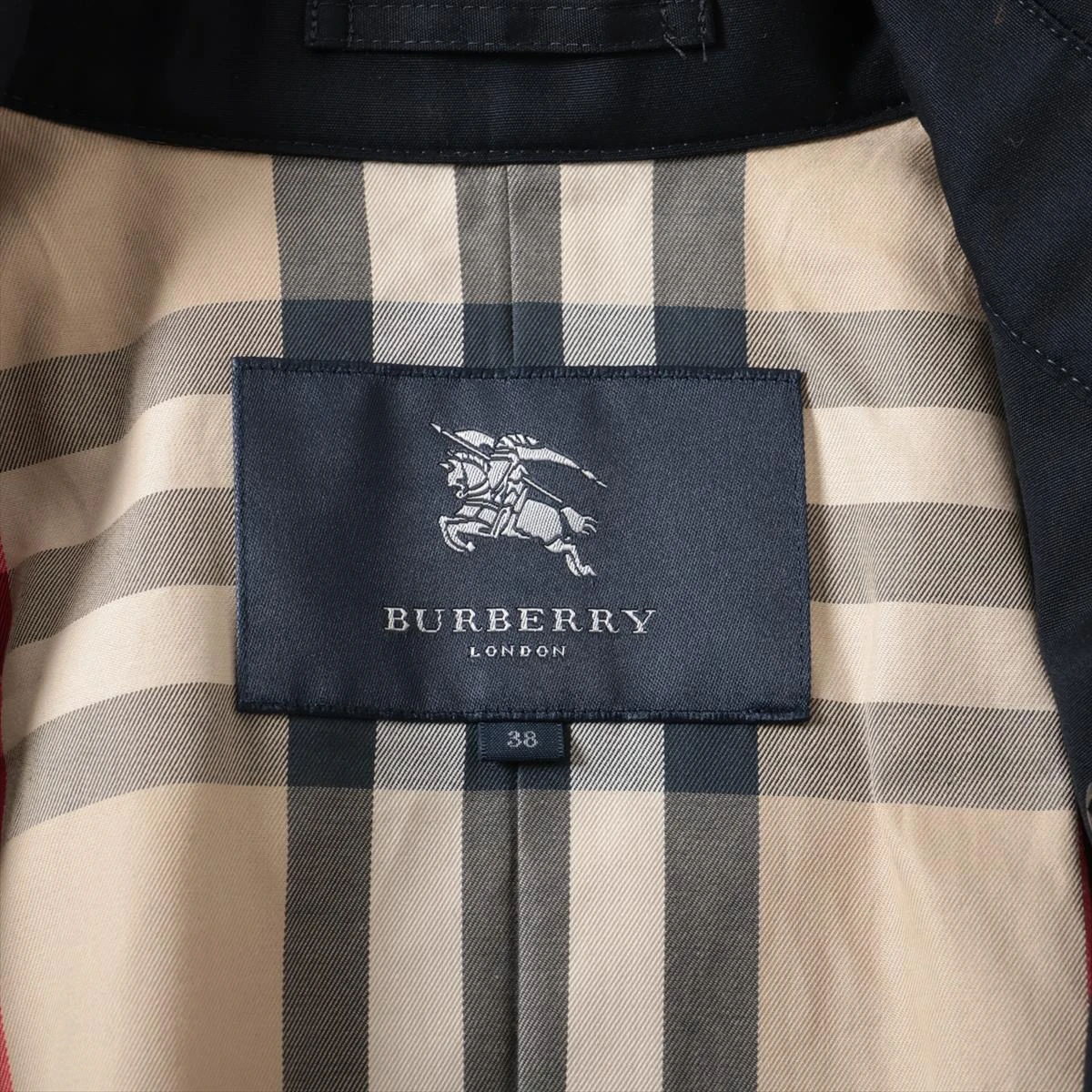 バーバリーロンドントレンチコート38ネイビー バーバリーロンドントレンチコート38ネイビー BURBERRY