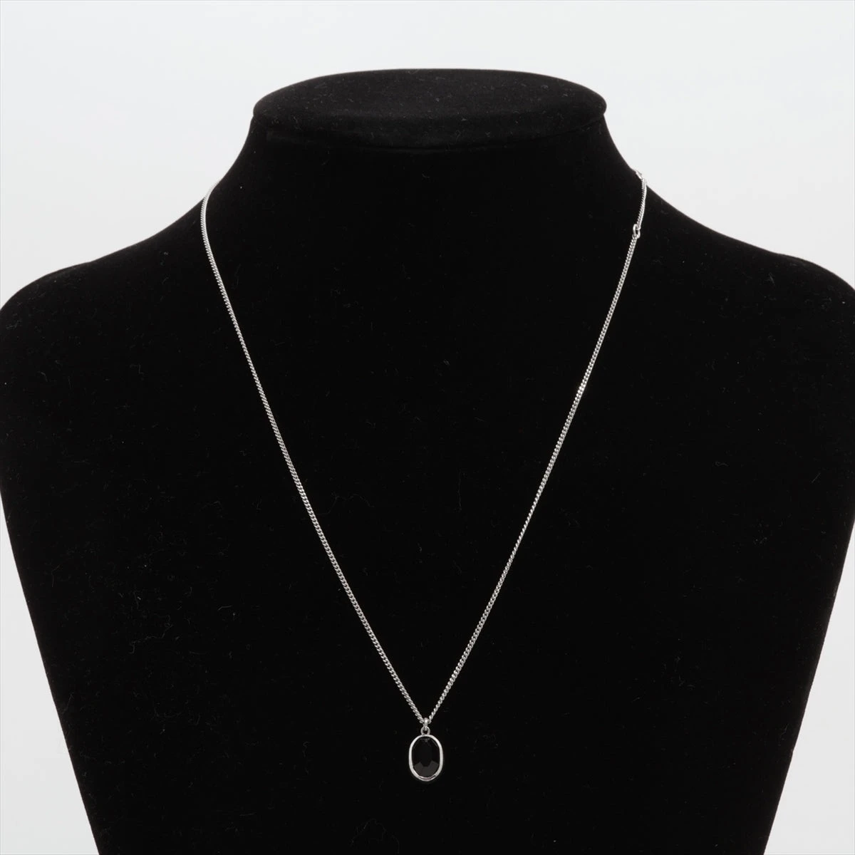 セリーヌ ネックレス 925×オニキス 4.9g シルバー A3290582