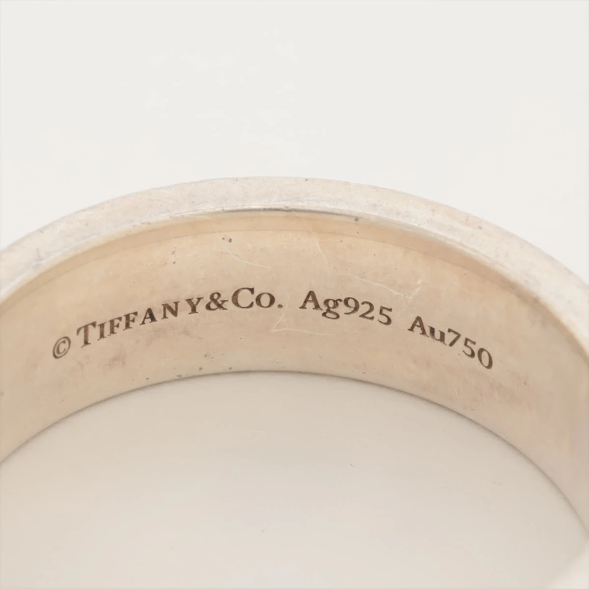 ティファニー T TWOナロー リング 925×750 7.0g ゴールド×シルバー