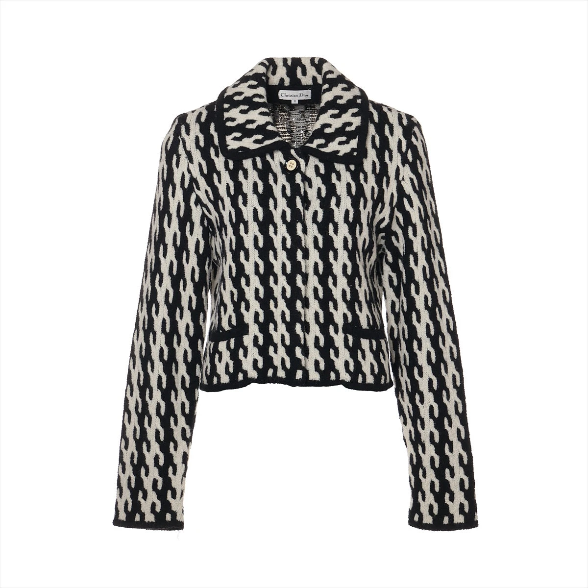 クリスチャンディオール ウール×ナイロン ニットジャケット M  
