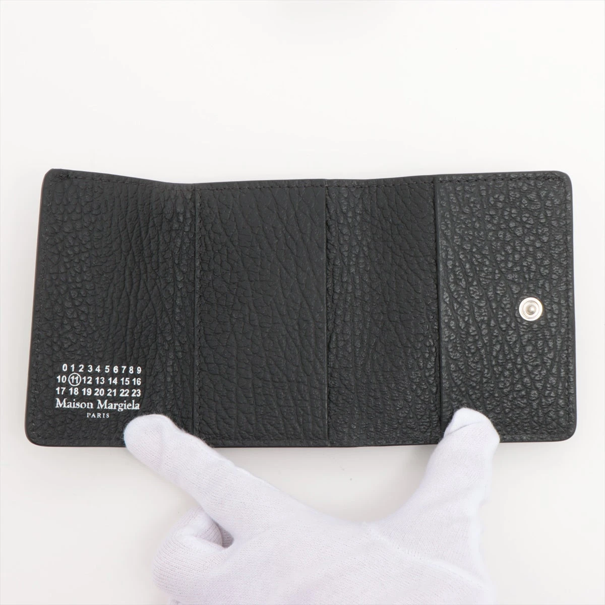 メゾンマルジェラ 4ステッチ レザー 財布 ブラック A3289624