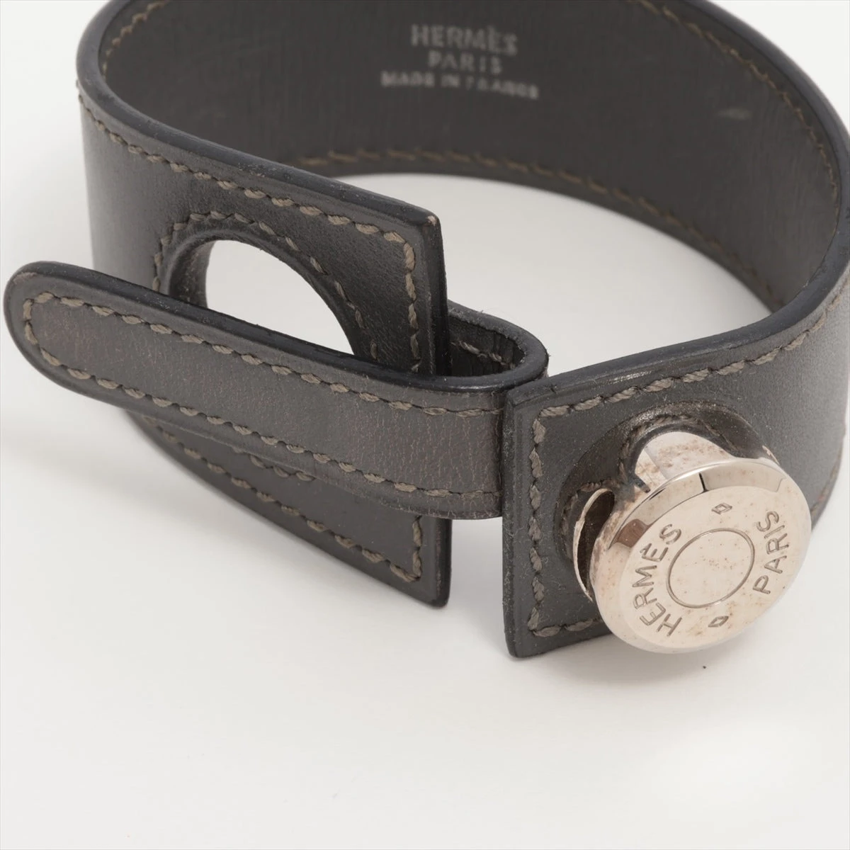 エルメス セリエ □C ブレスレット レザー グレー A3289994 エルメス セリエ □C ブレスレット レザー グレー A3289994